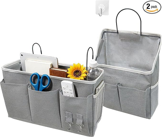 1 Large + 1 Small Hanging Storage Organizer, Multi-Size No Drill Bedside Caddy, Household Classification Storage Organizer, Multi-scene Home Storage, Household Gift