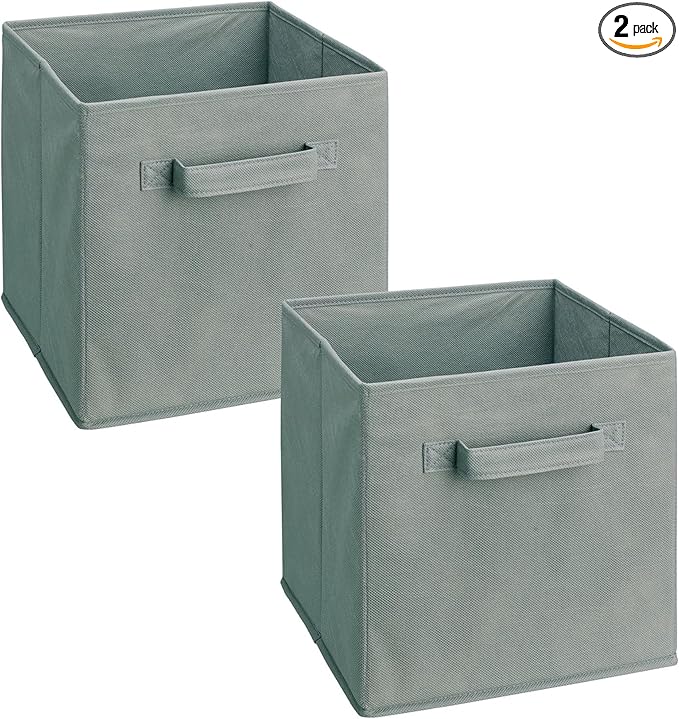 ClosetMaid 18657 Cubeicals Fabric Drawer, Gray, 2-Pack