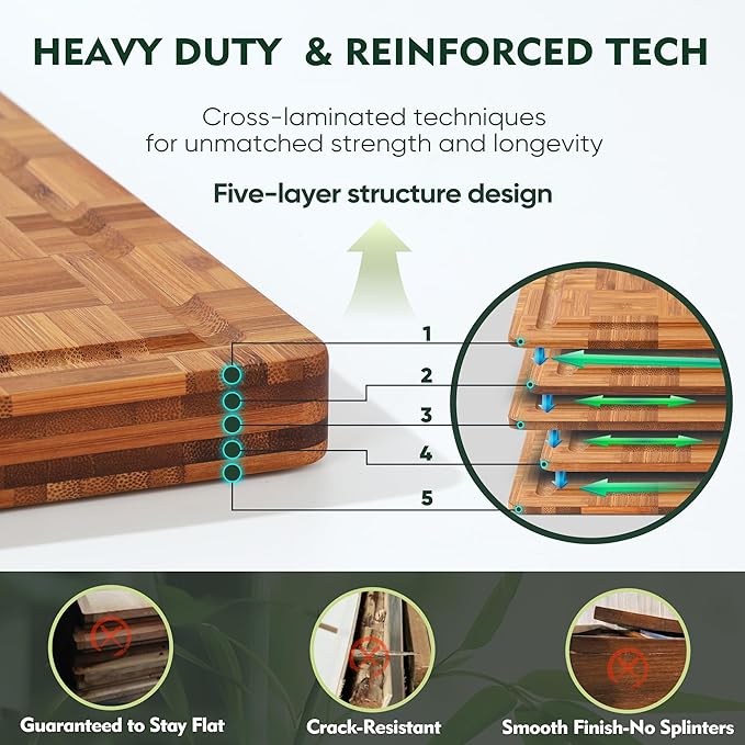 Heavy Duty Bamboo Cutting Boards Best Non Toxic Book Checkered Wood Cutting Boards for Kitchen Solid End Grain Wood Chopping Board Large Butcher Block