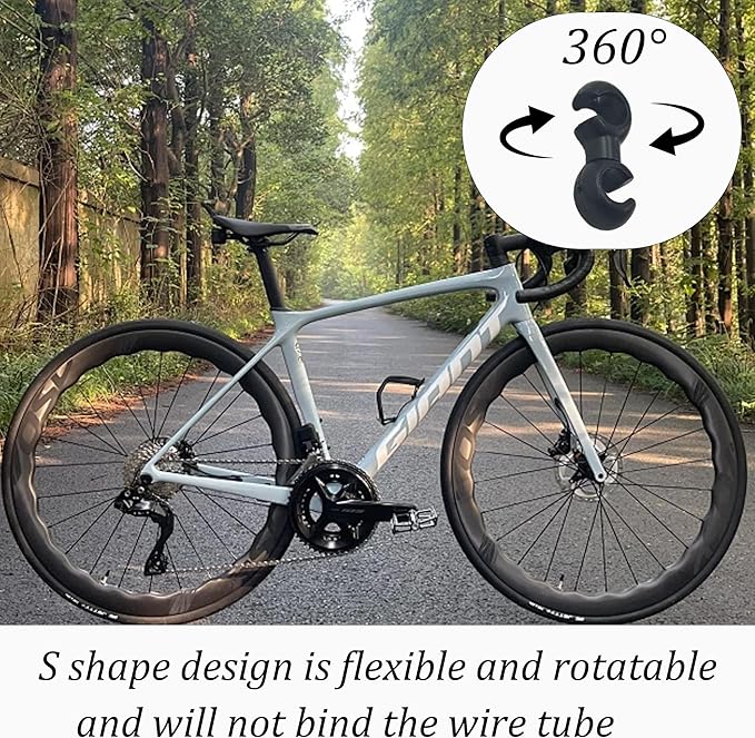 Black Bike Cable Clips