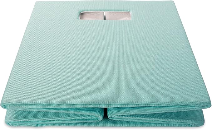 DII Collapsible Polyester Storage Cube, Solid, Lightweight and Durable, Small Square, 11x11x11, Aqua
