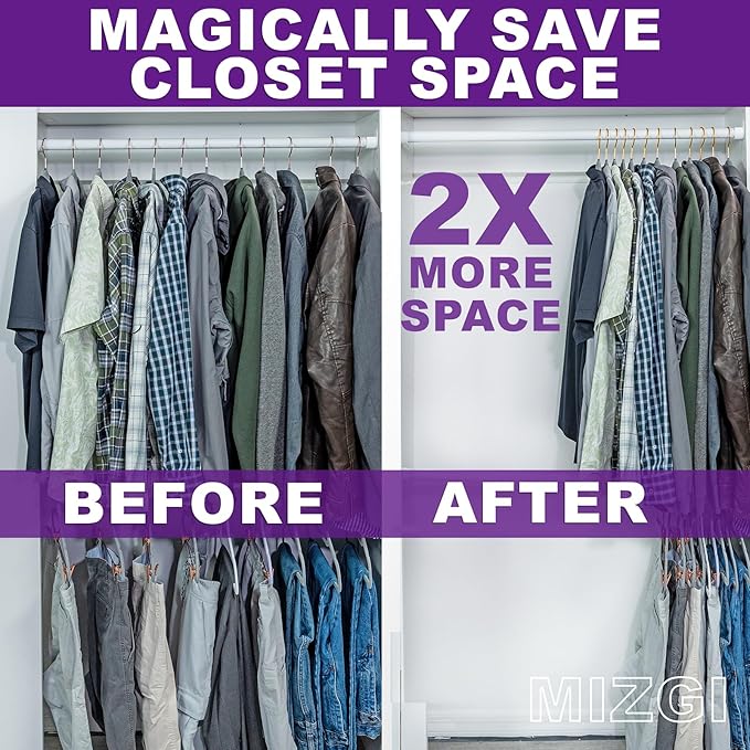 MIZGI Camel Velvet Hangers, 60 Pack - Premium Gold, Non-Slip Coat & Suit Hangers, Space Saving