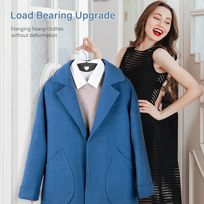 Velvet Hangers 50 Pack: Felt Clothes Hangers Heavy Duty Shirt Sweater Hangers No Shoulder Bump Non Slip Slim Thin Coat Hangers for Closet - Black