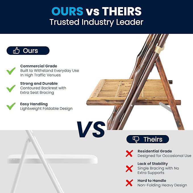 Flash Furniture American Champion Bamboo Folding Chair