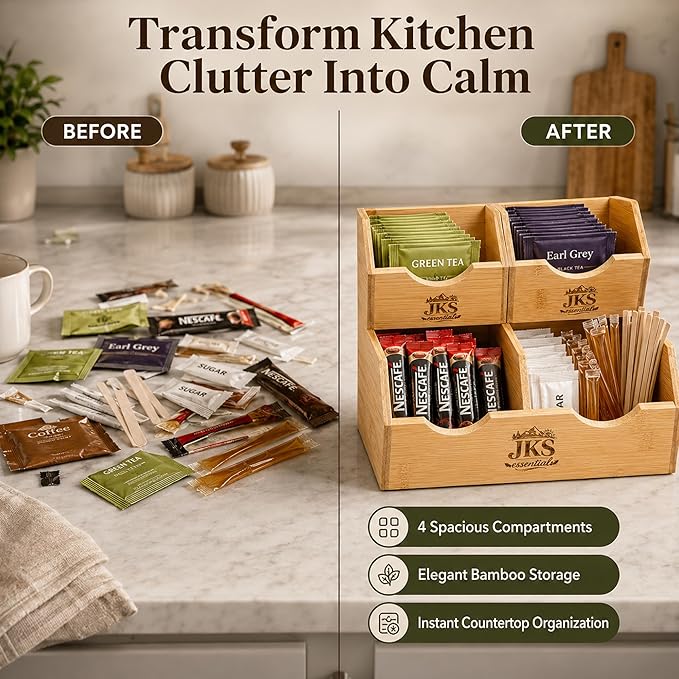 Bamboo Pantry Storage Bins|Stackable Potato and Onion Storage Bin|3Tier Bamboo Pantry Organizer with Slide Out Access|Fruit & Vegetable Storage Basket for Kitchen Countertop|Pantry & Cabinet Organizer