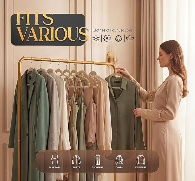 Beddora Velvet Hangers 50-Pack,Beige Non-Slip Slim Space-Saving Closet Organizer, Suit & Coat Hangers, Heavy-Duty, 360° Swivel Hook