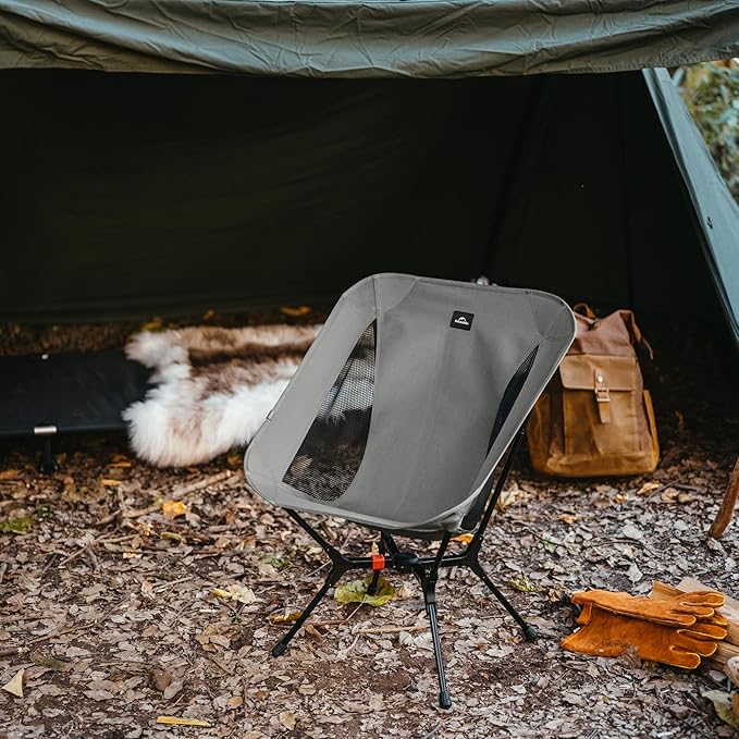 Naturehike YL01 Snap Camping Chair, 1 Second Setup Frame, 441lb Capacity Camp Chair, Portable & Lightweight Backpacking Chair