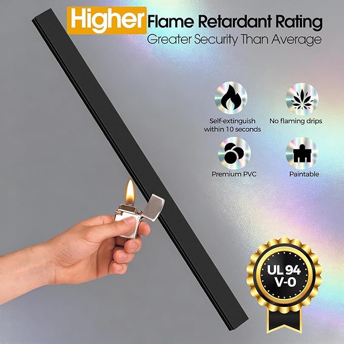 212.6in Cord Covers for 2-3 Wires on Wall, TV Cord Hider Wall, Easier Set-up Wire Hider Wire Covers for Cords on Wall, Paintable Cable Hider Raceway,Self-Adhesive Cable Cover, W0.95 H0.55in, Black