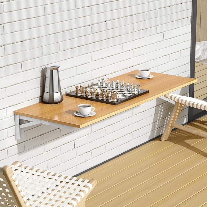 Need Fold Wall Mounted Workbench Folding Wall Table Length 47.2" Width 20" Perfect Addition to Garage & Shed/Home Office/Laundry Room/Home Bar/Kitchen & Dining Room