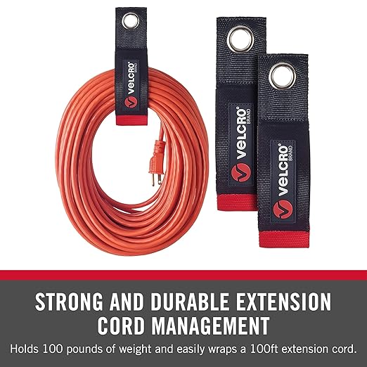 What’s in the box: VELCRO Brand Easy Hang Extension Cord Organizer Holder, 2-pack (18")