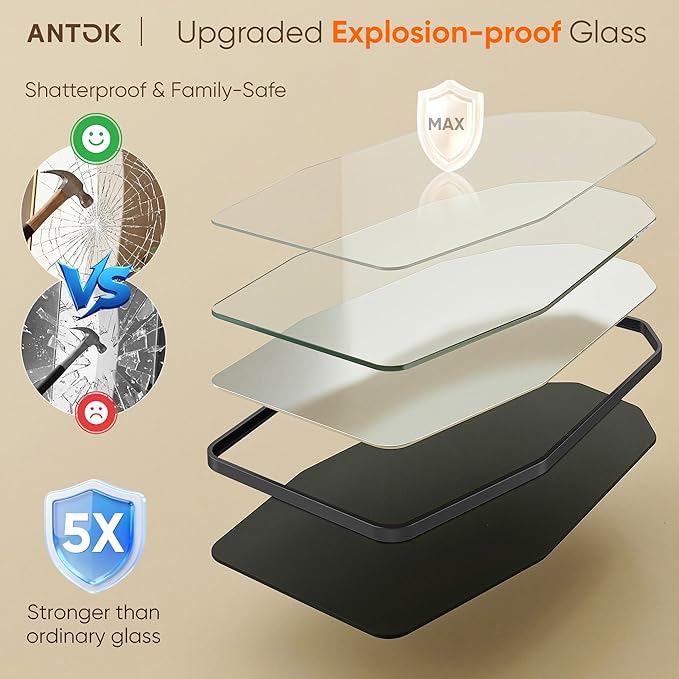 Antok Full Length Mirror, 76"x34" Floor Mirror, Free Standing Wall Mounted or Leaning Full Body Mirror with Aluminum Alloy Frame, Diamond Irregular for Bedroom Entryway Cloakroom, Black