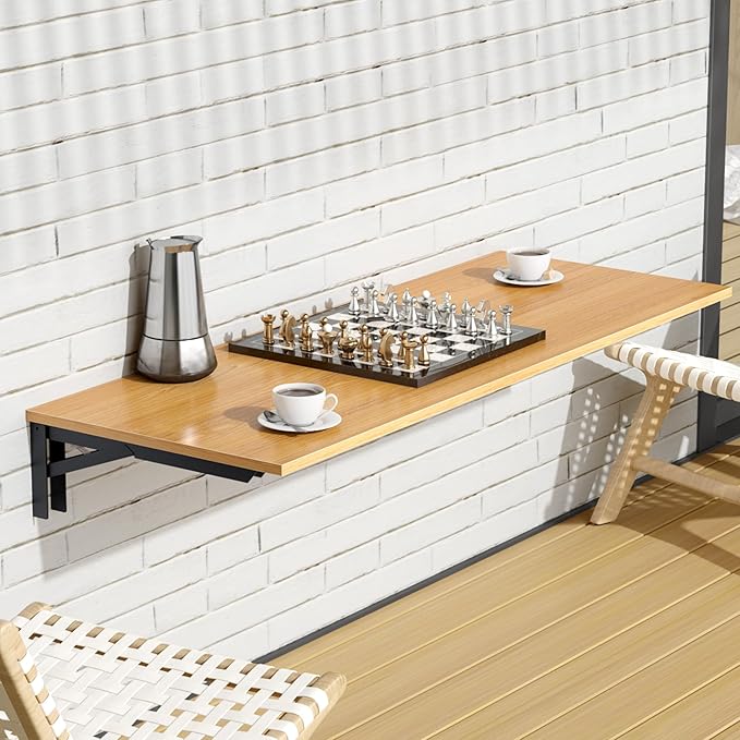 Need Fold Wall Mounted Table Folding Workbench Length 47.2" Width 20" Perfect Addition to Garage & Shed/Home Office/Laundry Room/Home Bar/Kitchen & Dining Room AC15BB(12050)