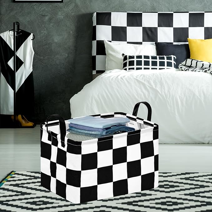 Storage Bin for Shelves Rectangle Closet Baskets Foldable Box with Handles, Gray Storage Bins, Storage Boxes for Home Office Car Dormroom