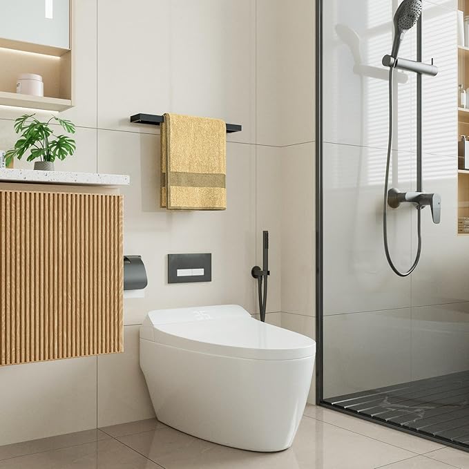 Alise 20 Inch Hand Towel Holder Towel Bar for Bathroom Wall Mount,SUS304 Stainless Steel Towel Hanger Towel Racks for Bathroom,Matte Black Towel Rail