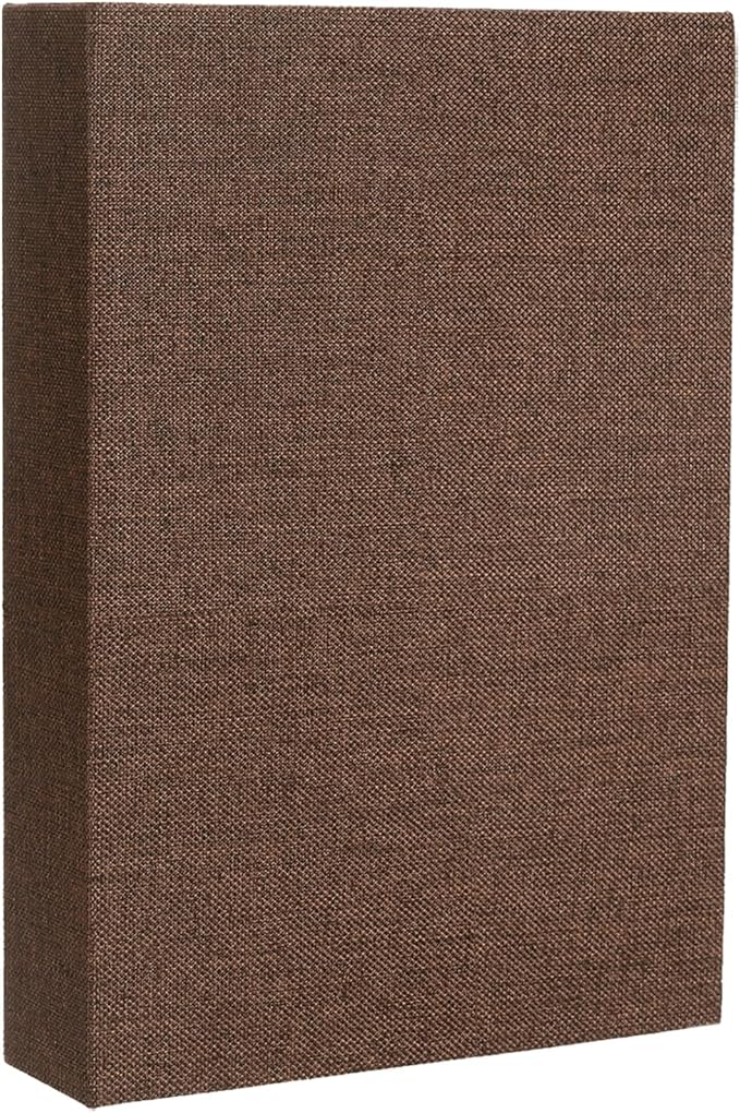 uxcell Decorative Books, 8.7 x 5.9 Linen Fake Books for Decoration Faux Decor Book for Modern Aesthetic Home Office Coffee Table Shelf Desktop Display, Dark Brown