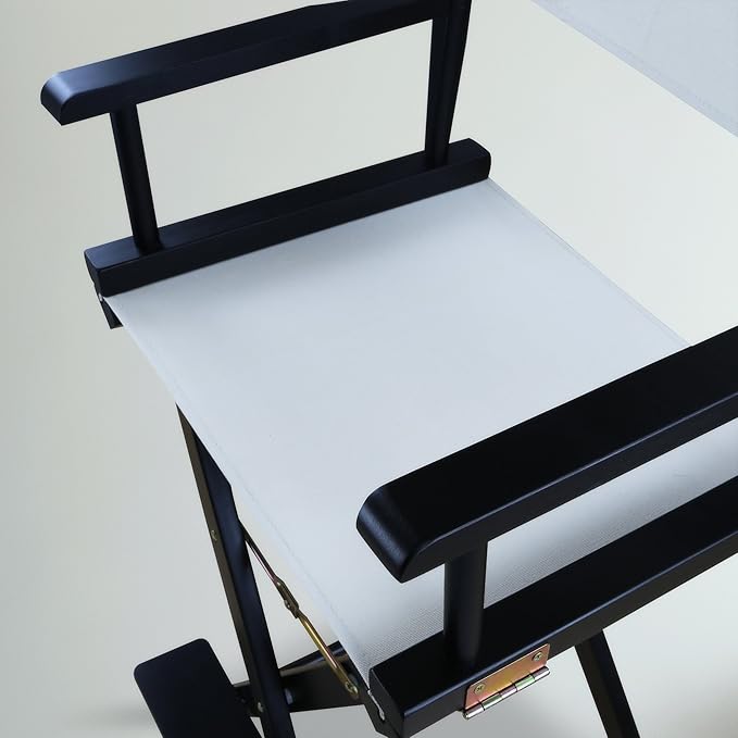Casual Home 30" Director's Chair Black Frame-with White Canvas, Bar Height