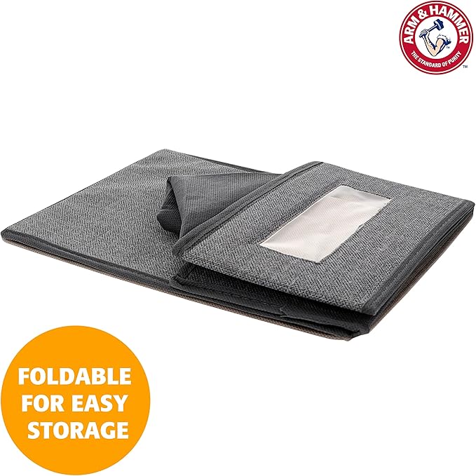 Arm & Hammer Bed Shoe Storage Box, Grey