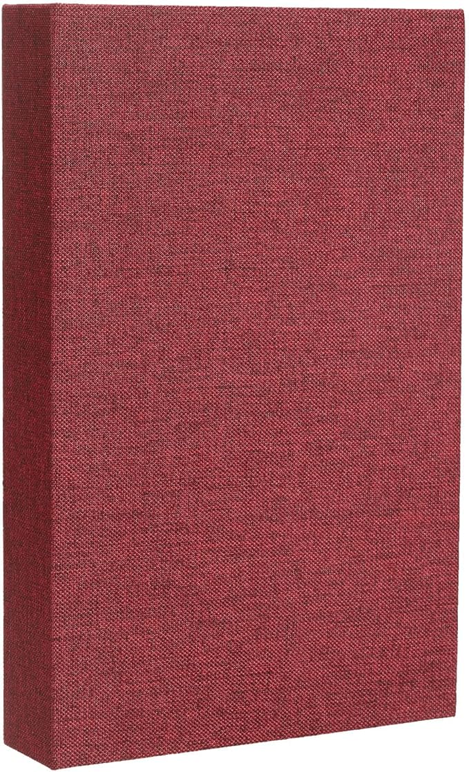 uxcell Decorative Books, 10.6 x 6.7 Linen Fake Books for Decoration Faux Decor Book for Modern Aesthetic Home Office Coffee Table Shelf Desktop Display, Wine Red