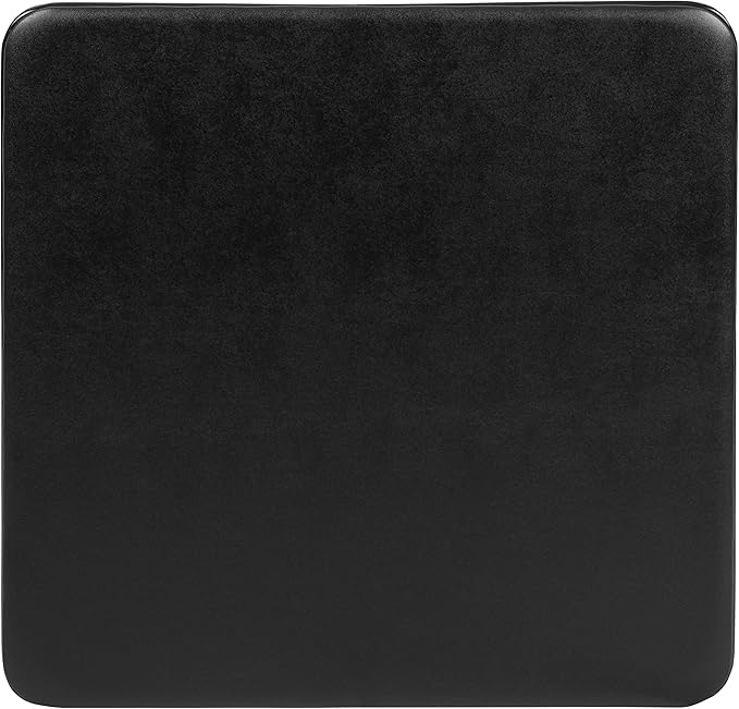 Flash Furniture Mindy Folding Kids Table with Vinyl Padded Top, Children's Square Activity Table for Daycare and Classrooms, Black