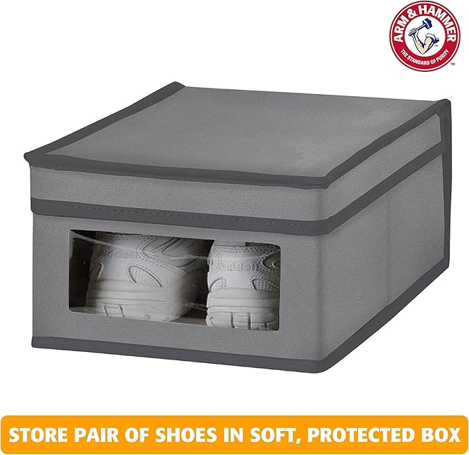 Arm & Hammer Bed Shoe Storage Box, Grey