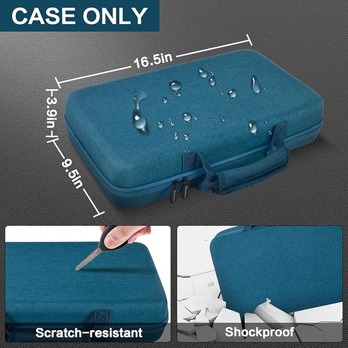 Knife Display Case for 64+ Pocket Knives, Butterfly Knife Storage Box, Folding Knives Organizer Holder, Knives Collection Organized Carrier for Survival, Tactical, Outdoor, EDC Mini Knife - Dark Blue