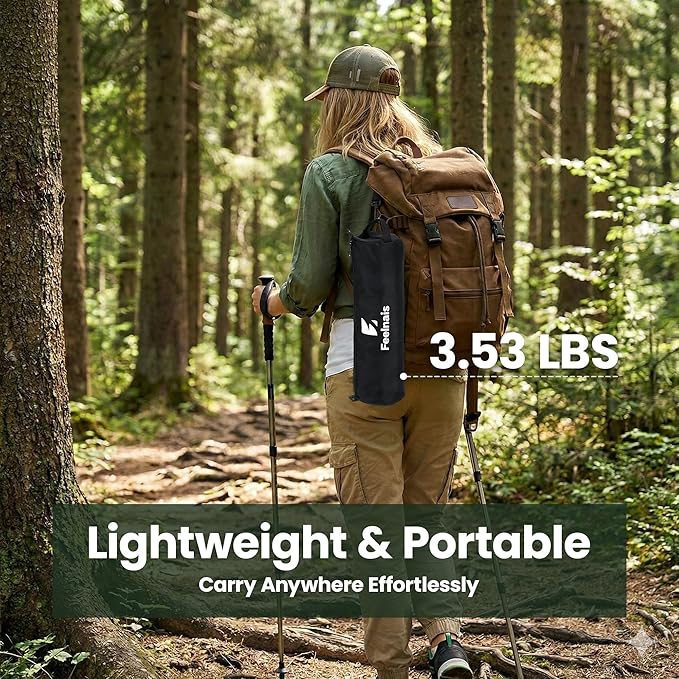 Folding Camping Chairs Lightweight & Portable, No Assembly, 360° Swivel Camping Chair for Adults, Compact Outdoor Chairs for Beach, Lawn, Travel, Backpacking, Hiking, Fishing