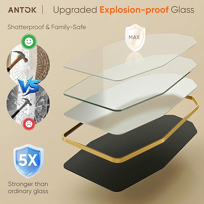 Antok Full Length Mirror, 71"x32" Floor Mirror, Free Standing Wall Mounted or Leaning Full Body Mirror with Aluminum Alloy Frame, Diamond Irregular for Bedroom Entryway Cloakroom, Gold