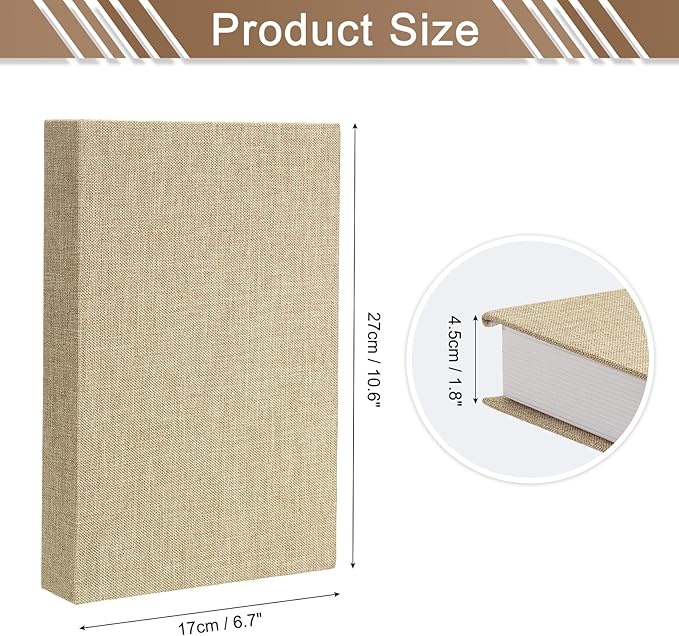 uxcell Decorative Books, 10.6 x 6.7 Linen Fake Books for Decoration Faux Decor Book for Modern Aesthetic Home Office Coffee Table Shelf Desktop Display, Yellow