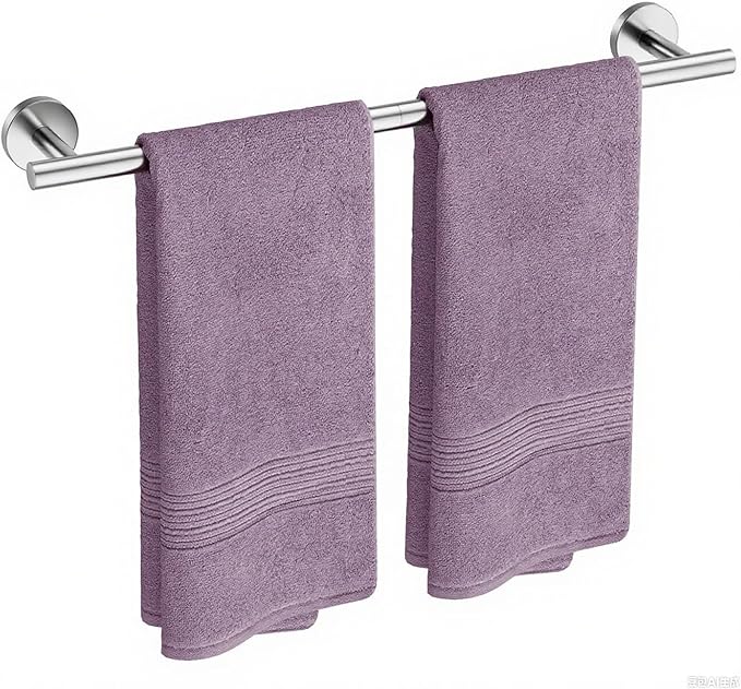 Brushed Nickel Towel Bar 24 Inch, 304 Stainless Steel Bathroom Towel Holder, Towel Racks for Bathroom Wall Mounted, Modern Bathroom Accessories for Home Bathrooms, Kitchens,Hotels & Toilets（Silver）