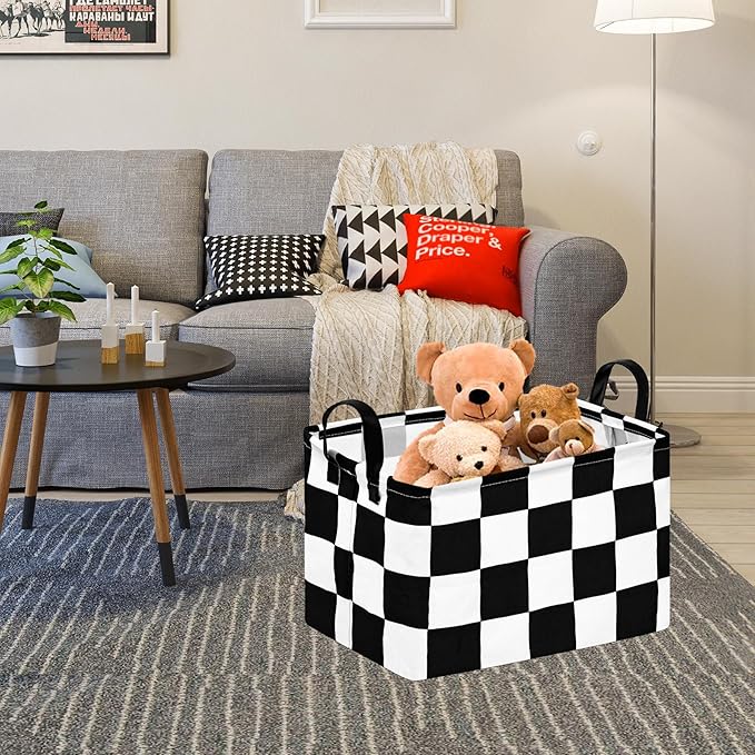 Storage Bin for Shelves Rectangle Closet Baskets Foldable Box with Handles, Gray Storage Bins, Storage Boxes for Home Office Car Dormroom