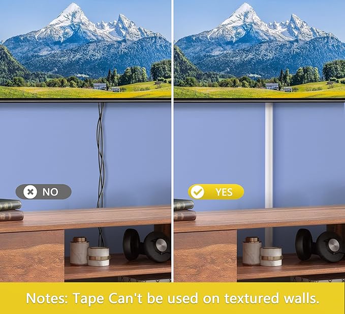 D Cord Hider for Wall Mount TV, 56.8in(4 x L14.2in) Self-Adhesive Cable Hider Kit, PVC Cord Covers for Wires on Wall, White Cable Raceway, Paintable Wire Hiders, 1.2" W x 0.55" H