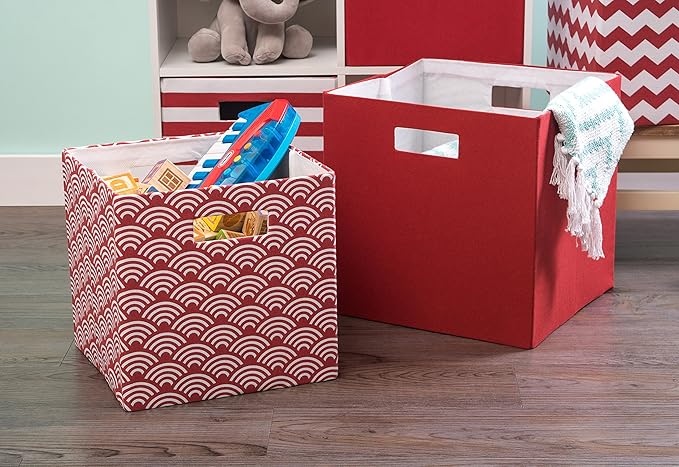 DII Collapsible Polyester Storage Cube, Solid, Lightweight and Durable, Small Square, 11x11x11, Rust