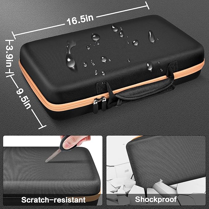 Knife Display Case for 64+ Pocket Knives, Butterfly Knife Storage Box, Folding Knives Organizer Holder, Knives Collection Organized Carrier for Survival, Tactical, Outdoor, EDC Mini Knife (Black)
