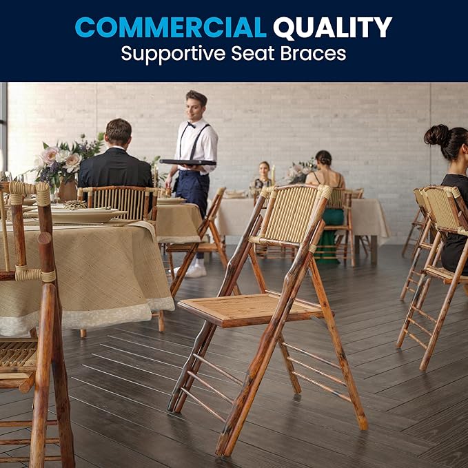Flash Furniture American Champion Bamboo Folding Chair