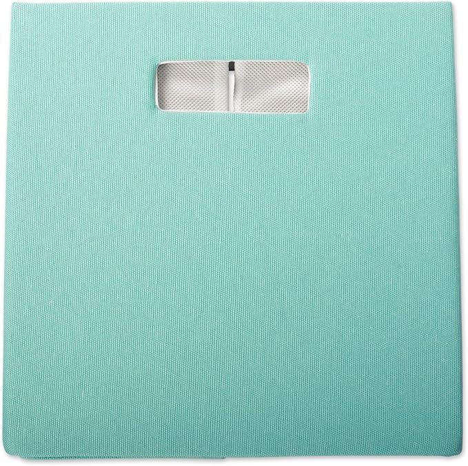 DII Collapsible Polyester Storage Cube, Solid, Lightweight and Durable, Small Square, 11x11x11, Aqua