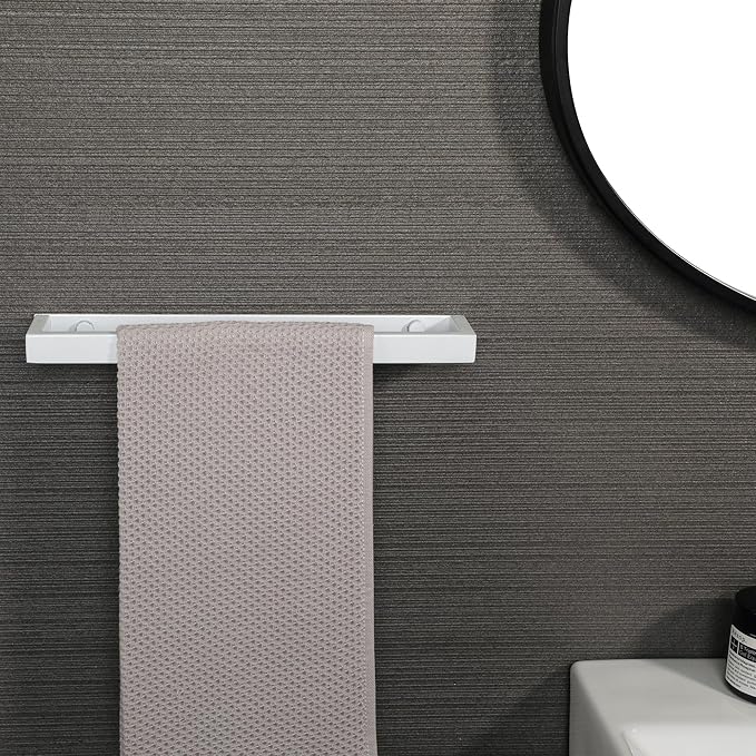 Alise Hand Towel Holder,12 Inch Towel Bar for Bathroom,Towel Racks for Lavatory,Wall Mount Towel Hanger,SUS304 Stainless Steel Towel Rail,White Finish