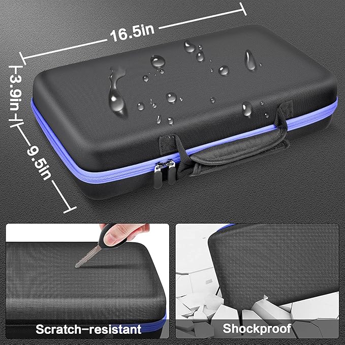 Knife Display Case for 66+ Pocket Knives, Butterfly Knife Storage Box, Folding Knives Organizer Holder, Knives Collection Protector for Survival, Tactical, Outdoor, EDC Mini Knife (Bag Only) - Blue